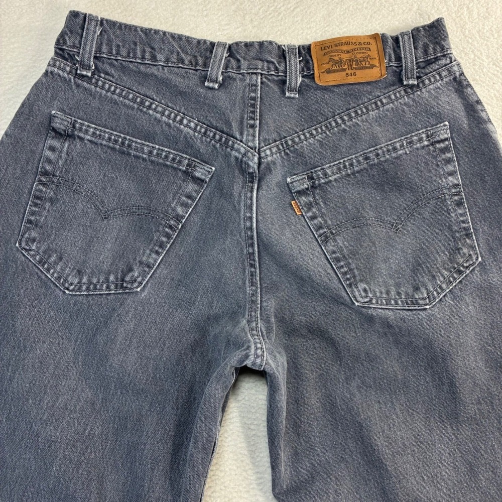 Vintage Levis 546 Jeans Men 33x34 Gray Relaxed Loose Casual USA Made 90s Denim